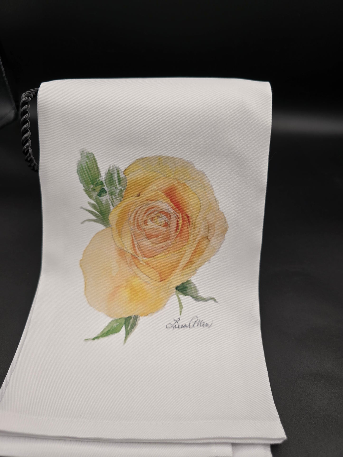 Yellow Rose Tea Towel