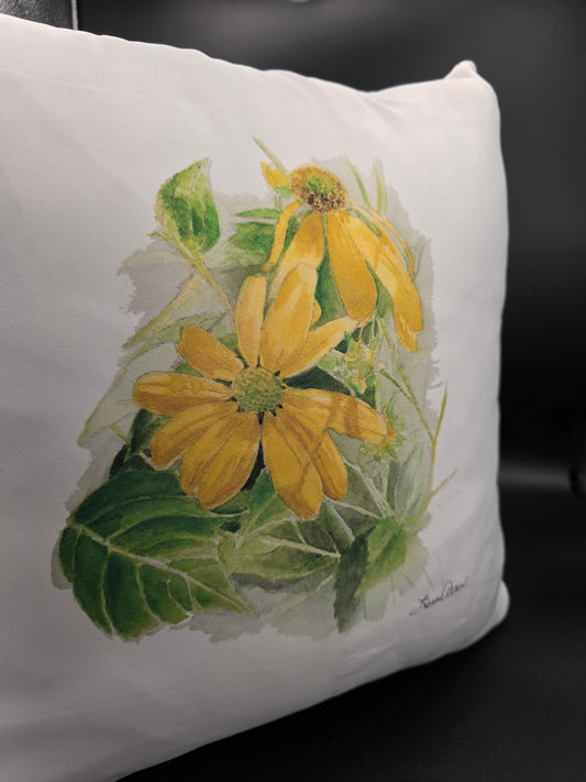 Yellow Coneflower Accent Pillow