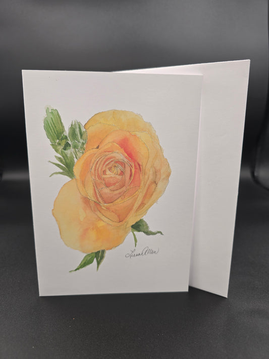 Yellow Rose Greeting Card
