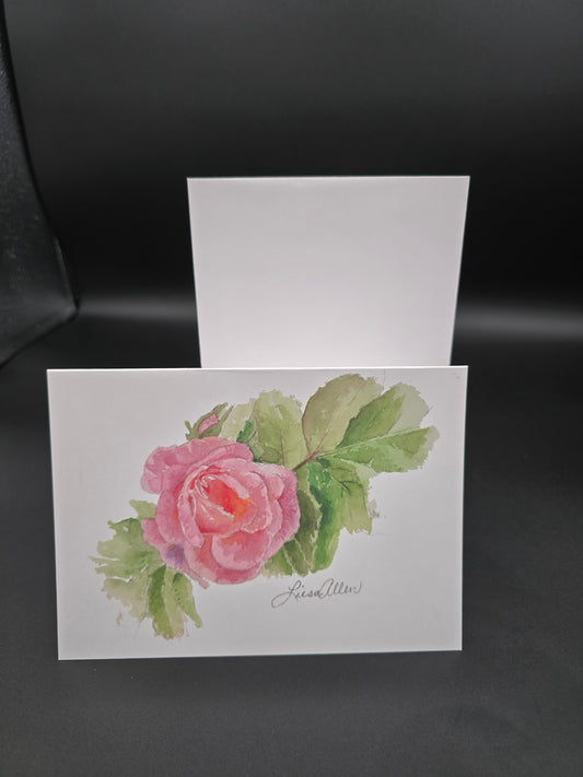 Pink Rose Greeting Card